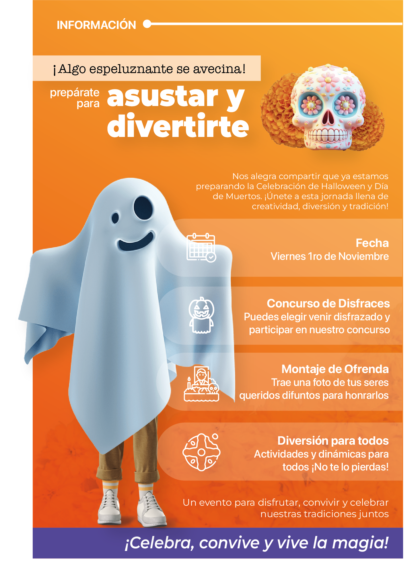 Celebración Halloween y Día de Muertos